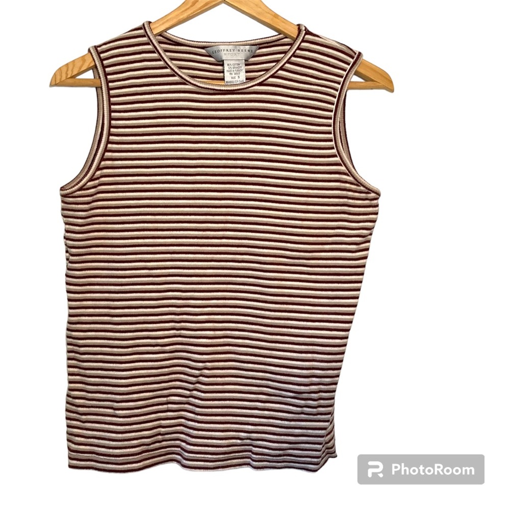 Geoffrey Beene Sport Striped Tank Top Y2K